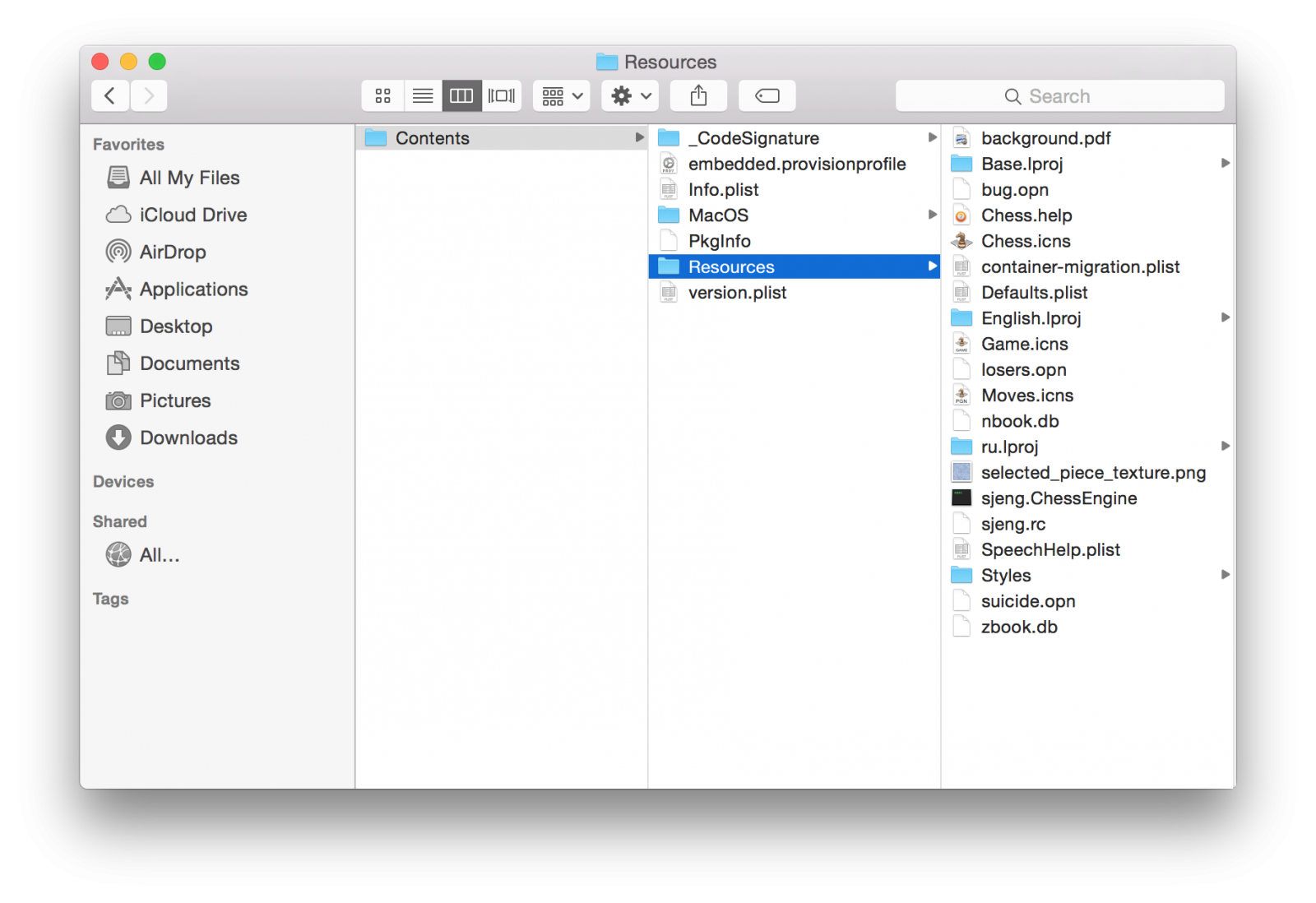 remove unused language files mac